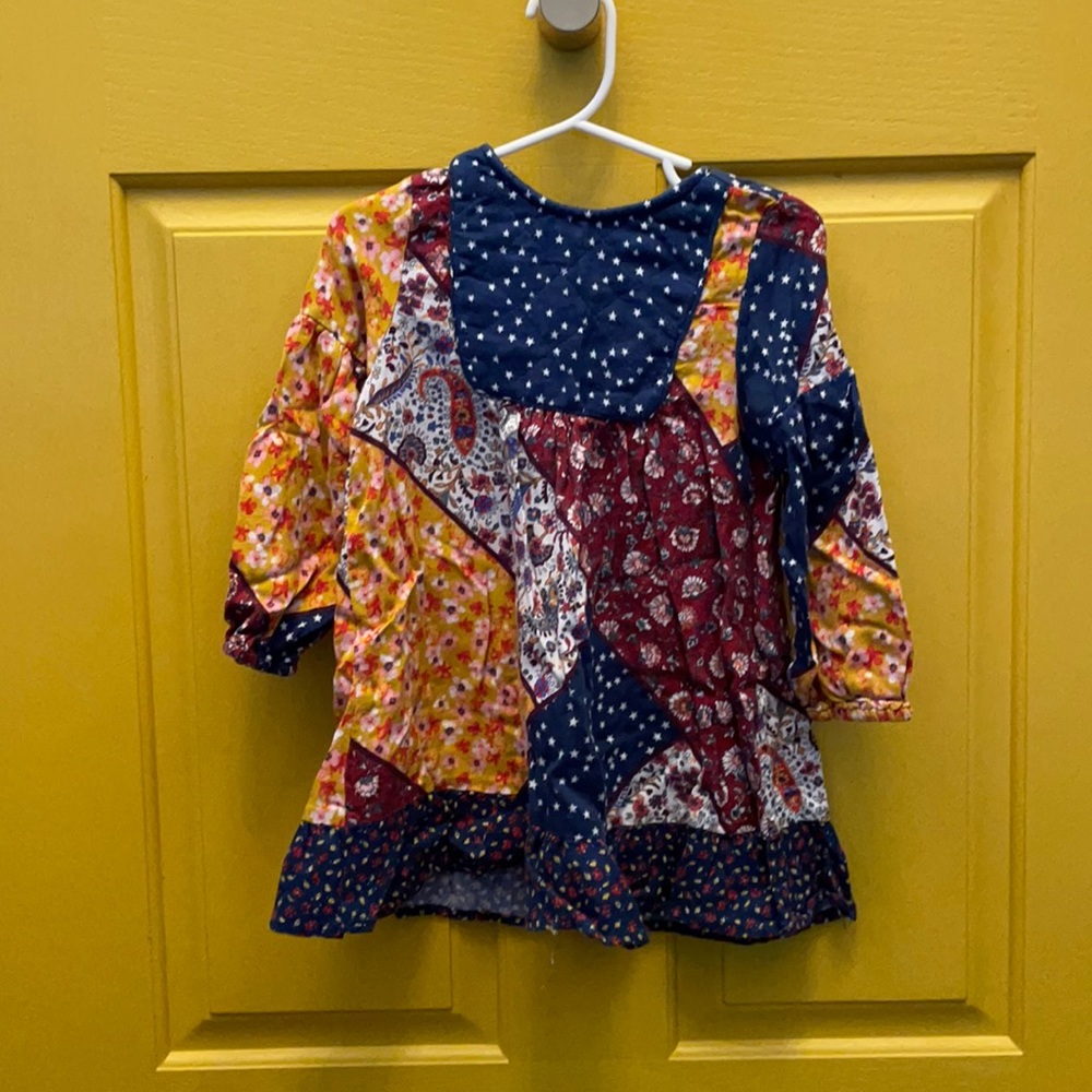 Zara girls patchwork dress sz 3-4y